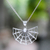 Cultured pearl pendant necklace, 'Glowing Web' - Cultured Pearl Spider Web Pendant Necklace from Bali