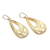 Brass dangle earrings, 'Abstract Drops' - Abstract Pattern Teardrop Brass Dangle Earrings from Bali