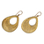 Brass dangle earrings, 'Denpasar Drops' - Drop-Shaped Textured Brass Dangle Earrings from Bali