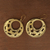 Ohrhänger aus Messing - Runde Ohrhänger aus Messing mit abstraktem Motiv aus Bali