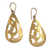 Brass dangle earrings, 'Abstract Drops' - Abstract Motif Brass Dangle Earrings from Bali