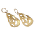 Brass dangle earrings, 'Abstract Drops' - Abstract Motif Brass Dangle Earrings from Bali