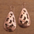 Copper dangle earrings, 'Abstract Drops' - Abstract Motif Copper Dangle Earrings from Bali