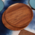 Teak wood plates, 'Nature's Course' (14 inch, pair) - Handmade Natural Teak Wood Plates from Bali (14 Ine, Pair) thumbail
