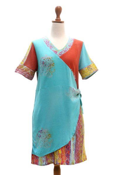 Hand Crafted Batik Rayon Shift Dress