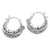 Garnet hoop earrings, 'Glimpse of Elegance' - Swirl Pattern Garnet Hoop Earrings from Java (image 2a) thumbail