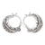Garnet hoop earrings, 'Glimpse of Elegance' - Swirl Pattern Garnet Hoop Earrings from Java (image 2d) thumbail