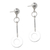 Sterling silver dangle earrings, 'Loop Gleam' - Round Sterling Silver Dangle Earrings from Java