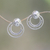 Pendientes colgantes de plata de ley - Aretes colgantes de plata esterlina con patrón de anillo de Java