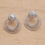 Sterling silver drop earrings, 'Goddess Rings' - Ring Pattern Sterling Silver Drop Earrings from Java