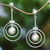 Sterling silver dangle earrings, 'Happy Rings' - Ring Pattern Sterling Silver Dangle Earrings from Bali (image 2) thumbail