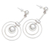 Sterling silver dangle earrings, 'Happy Rings' - Ring Pattern Sterling Silver Dangle Earrings from Bali (image 2d) thumbail
