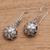 Gold accented sterling silver dangle earrings, 'Flower Domes' - Floral Gold Accented Sterling Silver Dangle Earrings (image 2c) thumbail