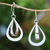 Sterling silver dangle earrings, 'Open Tears' - Open Teardrop Sterling Silver Dangle Earrings from Bali thumbail