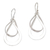 Sterling silver dangle earrings, 'Open Tears' - Open Teardrop Sterling Silver Dangle Earrings from Bali (image 2a) thumbail