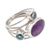 Amethyst and blue topaz cocktail ring, 'Beautiful Accompaniment' - Amethyst and Blue Topaz Cocktail Ring from Bali (image 2d) thumbail