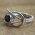 Garnet solitaire ring, 'Captured Gem' - Wire Pattern Garnet Solitaire Ring from Bali (image 2c) thumbail
