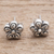 Sterling silver stud earrings, 'Small Curls' - Spiral Pattern Floral Sterling Silver Stud Earrings thumbail
