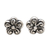 Sterling silver stud earrings, 'Small Curls' - Spiral Pattern Floral Sterling Silver Stud Earrings (image 2a) thumbail