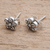 Sterling silver stud earrings, 'Small Curls' - Spiral Pattern Floral Sterling Silver Stud Earrings (image 2b) thumbail