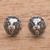 Sterling silver stud earrings, 'Lion Mane' - Sterling Silver Lion Stud Earrings from Bali thumbail