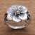 Sterling silver cocktail ring, 'Fascinating Bloom' - Floral Sterling Silver Cocktail Ring from Bali (image 2b) thumbail