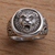 Men's sterling silver ring, 'Lion Strength' - Men's Sterling Silver Lion Ring from Bali thumbail