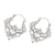 Sterling silver hoop earrings, 'Tendril Trellis' - Intricate Tendril Sterling Silver Hoop Earrings from Bali