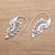Sterling silver drop earrings, 'Climbing Tendrils' - Tendril Pattern Sterling Silver Drop Earrings from Bali