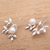 Cultured pearl drop earrings, 'Ripe' - Leafy Cultured Pearl Drop Earrings from Bali (image 2b) thumbail