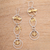 Gold accented sterling silver dangle earrings, 'Golden Bugs' - Bug-Themed Gold Accented Sterling Silver Dangle Earrings (image 2) thumbail