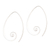 Sterling silver drop earrings, 'Spiral Curls' - Curling Sterling Silver Half-Hoop Earrings from Bali thumbail