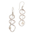 Cultured pearl dangle earrings, 'Never-Ending Spiral' - Spiral Cultured Pearl Dangle Earrings from Bali thumbail