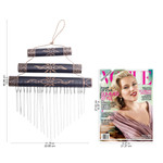 Bamboo wind chimes, 'Breezy Sound' - Sun Motif Bamboo Wind Chimes in Black from Bali