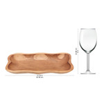 Teak wood appetizer platter, 'Nature's Course' - Wavy Teak Wood Appetizer Platter from Bali