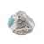 Amazonite cocktail ring, 'Misty Temple' - Oval Amazonite Sterling Silver Scroll Motif Cocktail Ring (image 2e) thumbail