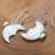 Amethyst dangle earrings, 'Sleeping Moon in Purple' - Moon and Amethyst Sterling Silver Dangle Earrings (image 2b) thumbail