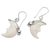 Amethyst dangle earrings, 'Sleeping Moon in Purple' - Moon and Amethyst Sterling Silver Dangle Earrings (image 2c) thumbail