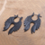 Horn hoop earrings, 'Magnificent Flight' - Hand Carved Water Buffalo Horn Wing Motif Hoop Earrings (image 2b) thumbail