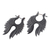 Horn hoop earrings, 'Magnificent Flight' - Hand Carved Water Buffalo Horn Wing Motif Hoop Earrings (image 2c) thumbail