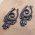 Horn hoop earrings, 'Elegant Scroll' - Hand Carved Water Buffalo Horn Elegant Swirls Hoop Earrings (image 2b) thumbail