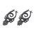 Horn hoop earrings, 'Elegant Scroll' - Hand Carved Water Buffalo Horn Elegant Swirls Hoop Earrings (image 2c) thumbail