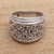 Sterling silver band ring, 'Intricate Pattern' - Patterned Sterling Silver Band Ring Crafted in Bali thumbail