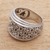 Sterling silver band ring, 'Intricate Pattern' - Patterned Sterling Silver Band Ring Crafted in Bali (image 2b) thumbail