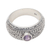Amethyst single-stone ring, 'Sensational Gem' - Faceted Amethyst Ring Crafted in Bali