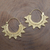 Gold plated hoop earrings, 'Sunrays' - 18k Gold Plated Balinese Hoop Earrings thumbail