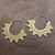 Gold plated hoop earrings, 'Sunrays' - 18k Gold Plated Balinese Hoop Earrings (image 2b) thumbail