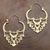 Gold plated hoop earrings, 'Elegant Cascade' - Baroque Style Balinese 18k Gold Plated Earrings
