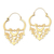 Gold plated hoop earrings, 'Elegant Cascade' - Baroque Style Balinese 18k Gold Plated Earrings