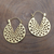 Gold plated hoop earrings, 'Brilliant Rays' - 18k Yellow Gold Plated Hoop Earrings